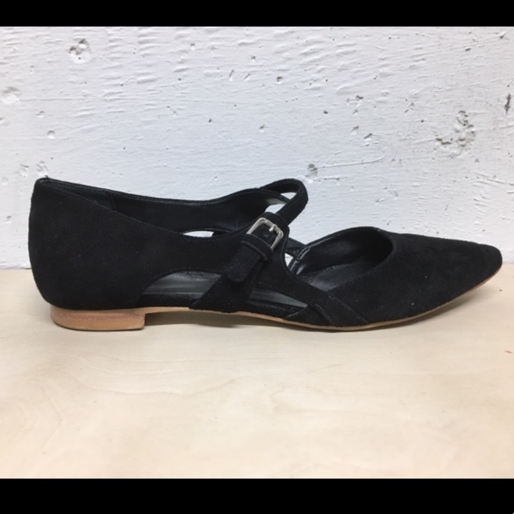 Pied Juste black suede flats